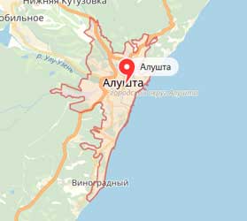Карта Алушты