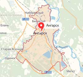 Карта Ангарска