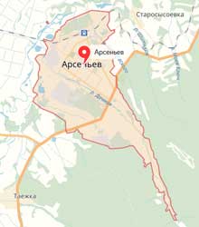 Карта: Арсеньев