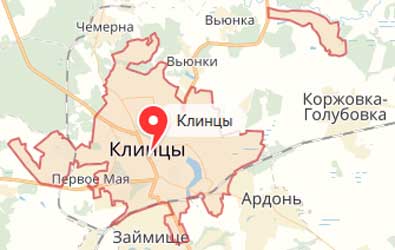 Карта: Клинцы