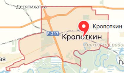 Карта: Кропоткин