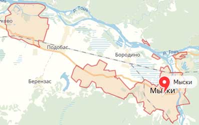 Карта: Мыски