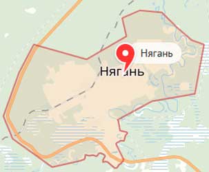 Карта: Нягань
