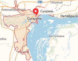 Карта: Сызрань