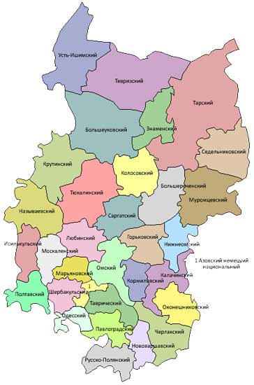 Карта: Омская область